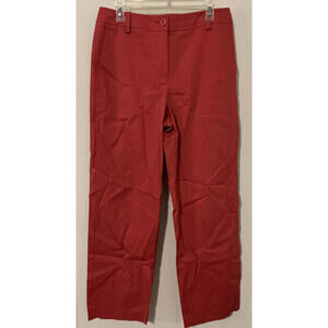 Talbots Womens Size 10 Pink Stretchy Wide Leg Chino Style Pants!! A48